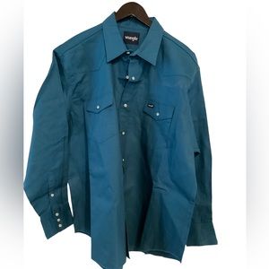 Wrangler Men's Dark Teal Shirt